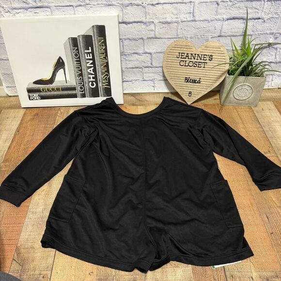 Long Sleeve Backless Side Pocket Casual Romper-Front and Back Wearable NWT L - Picture 1 of 15